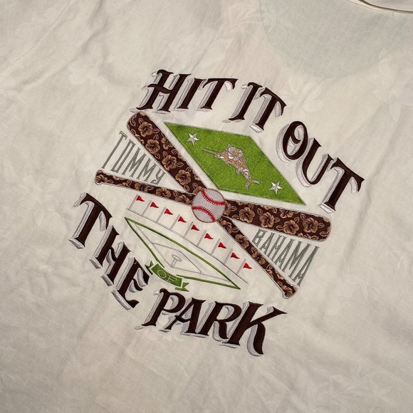 Tommy Bahama Camp Shirt Hit It Out of the Park Embroidered Panelback 3XL Cubs - Picture 1 of 10